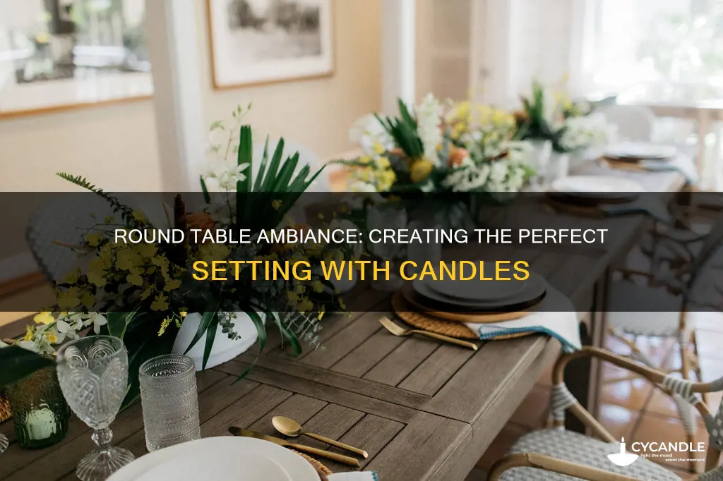 how many candles for round table