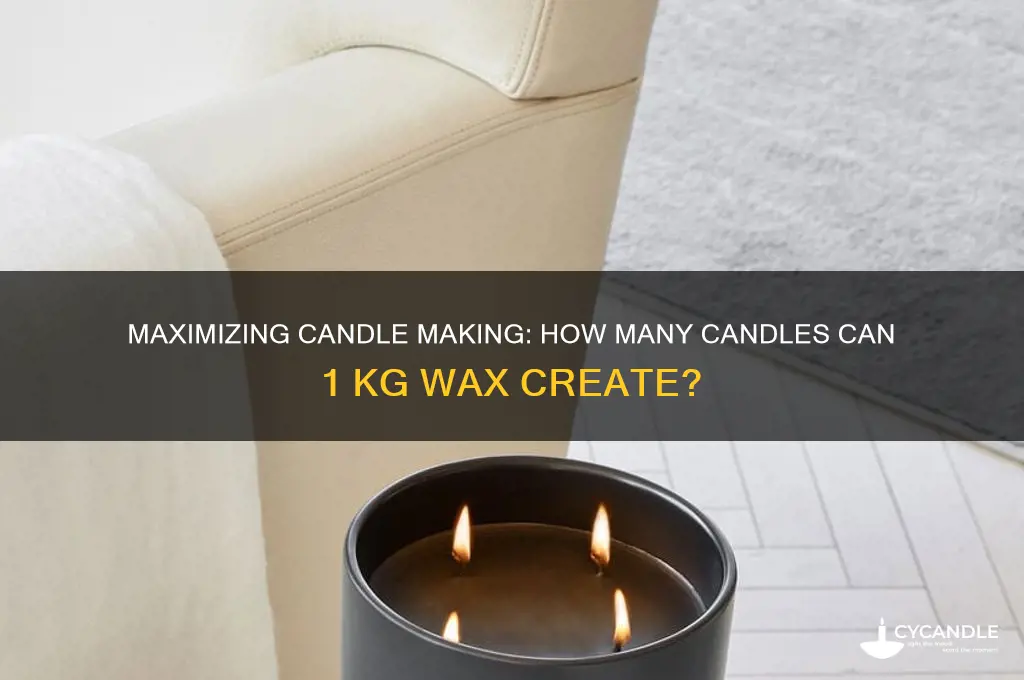 how many candles from 1 kg wax