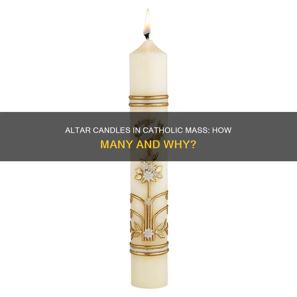how many candles on a catholic altar