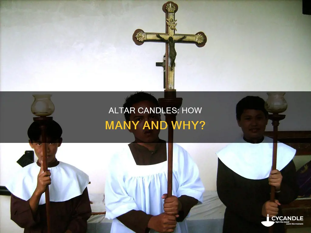 how many candles on the altar at mass