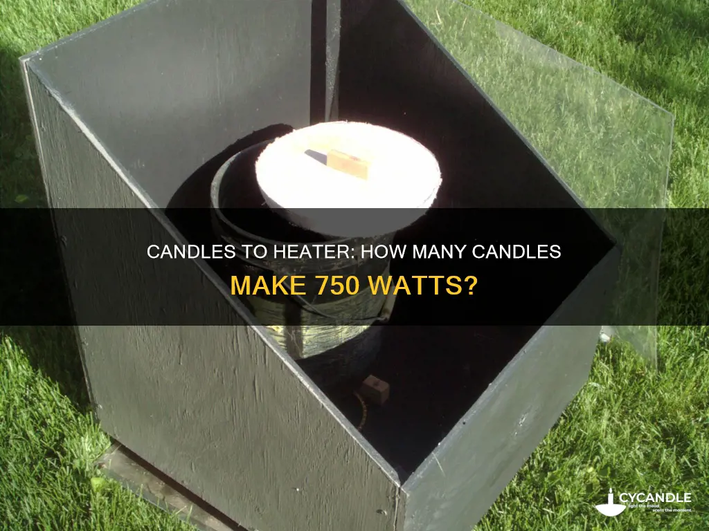 how many candles to equal 750 watt heater