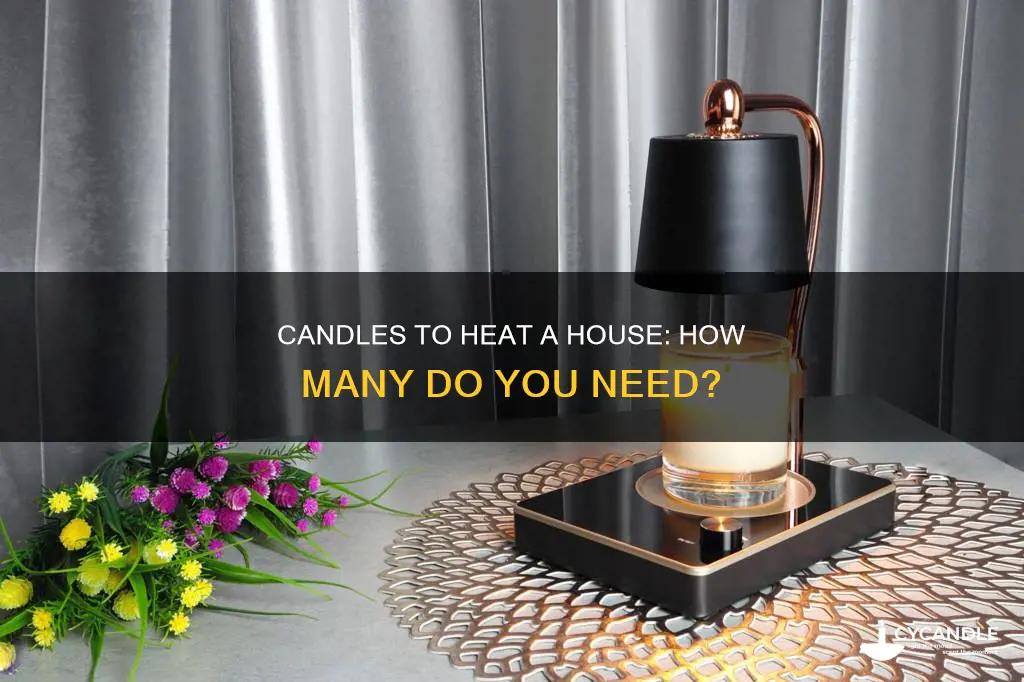 how many candles to heat a house