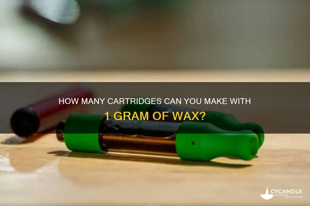 how many cartridges does 1 gram of wax make