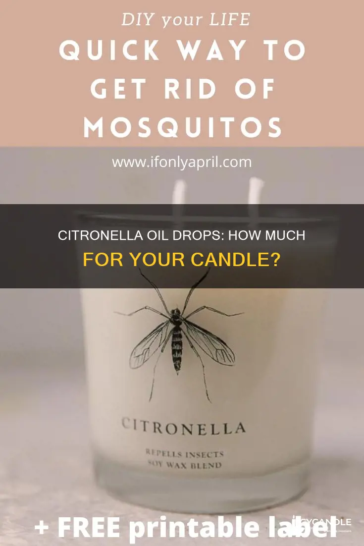 how many drops of citronella oil for candle