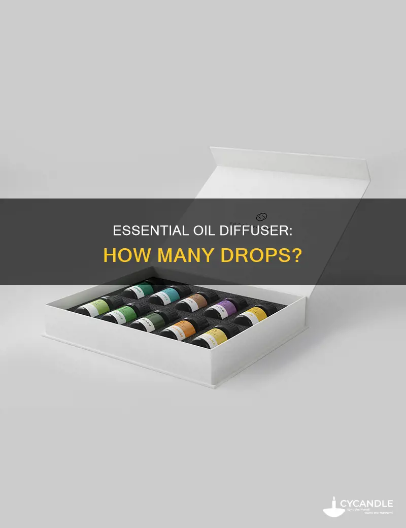 how many drops of essential oil in candle diffuser