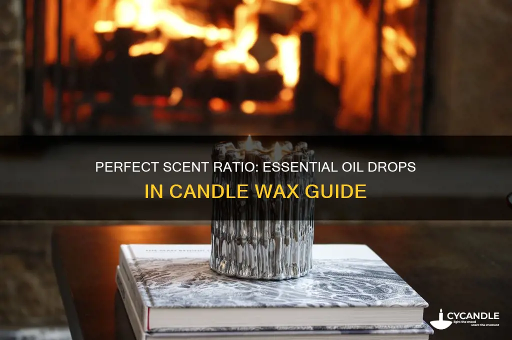 how many drops of essential oil in candle wax
