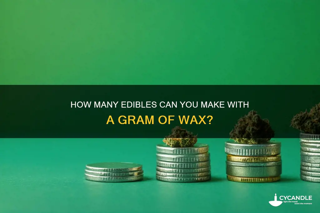 how many edibles wil a g of wax make