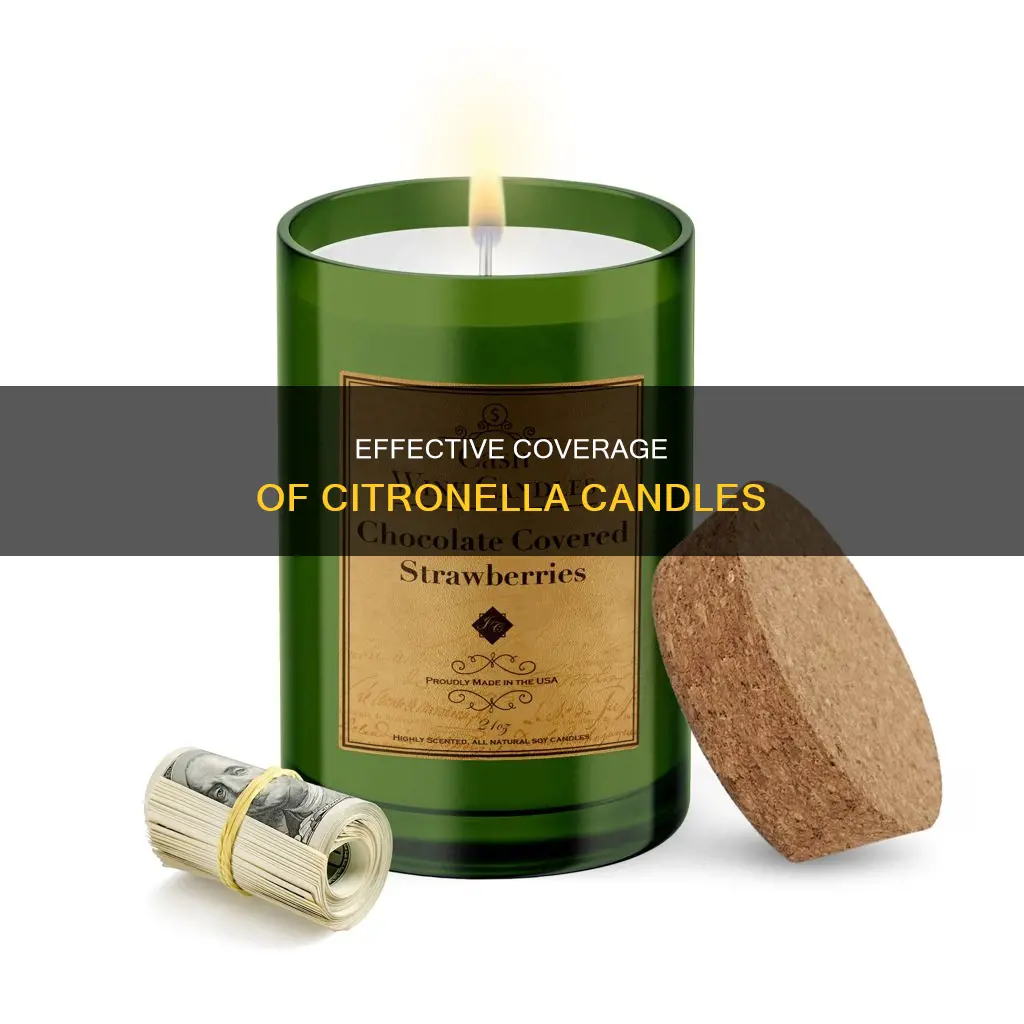 how many feet does citronella candle cover