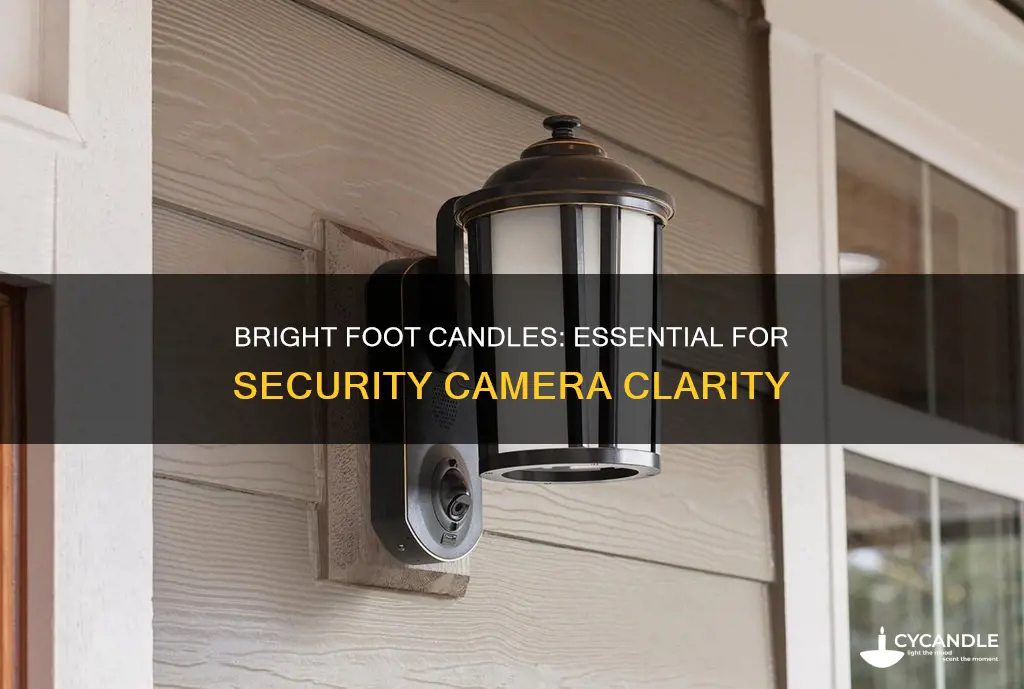how many foot candles do yo need for secrity cameras