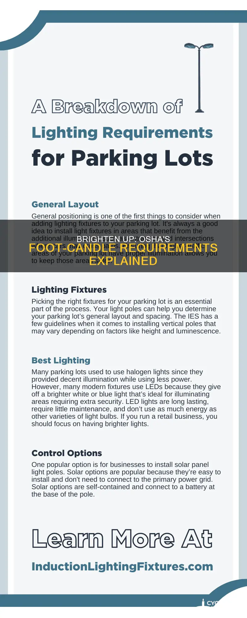 how many foot candles does osha require