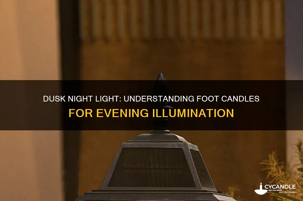 how many foot candles dusk night light