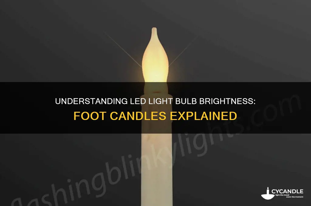 how many foot candles in a led light bulb