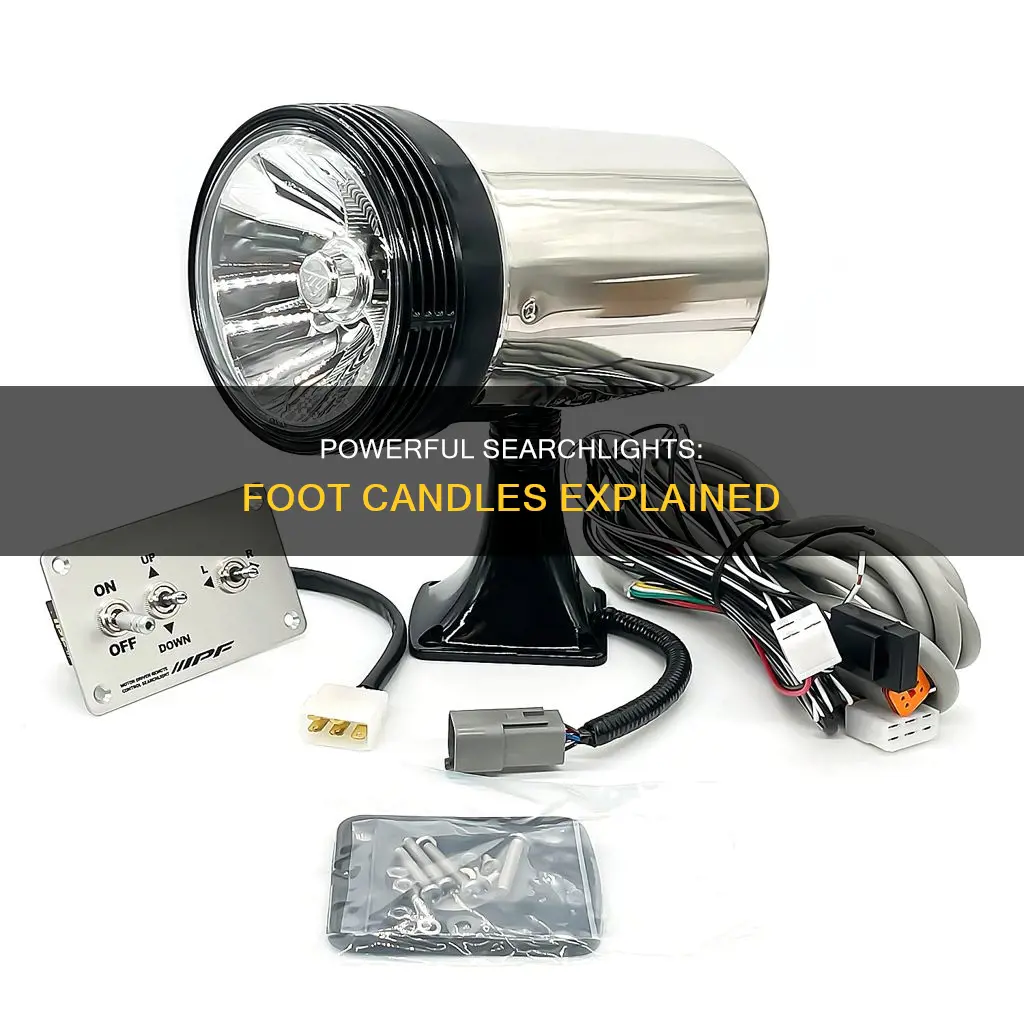 how many foot candles is a searchlight