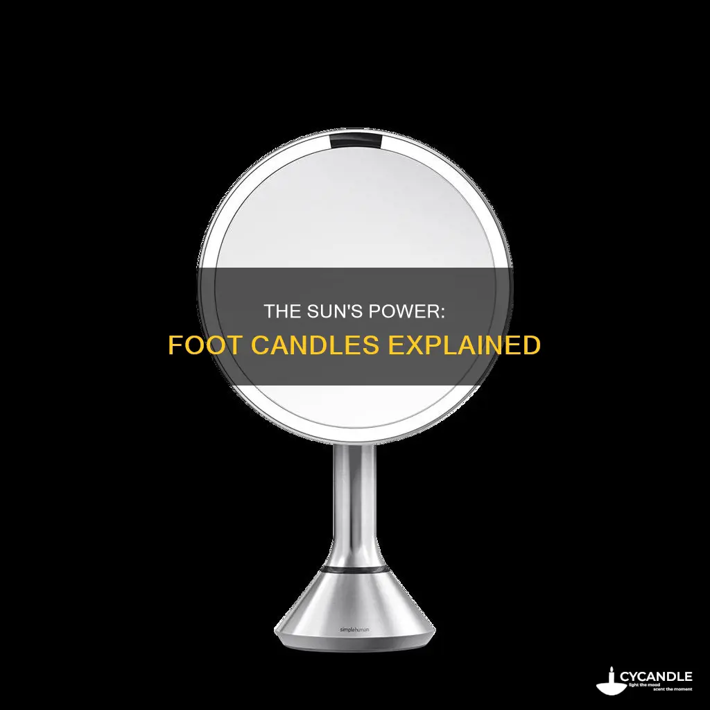 how many foot candles is the sun