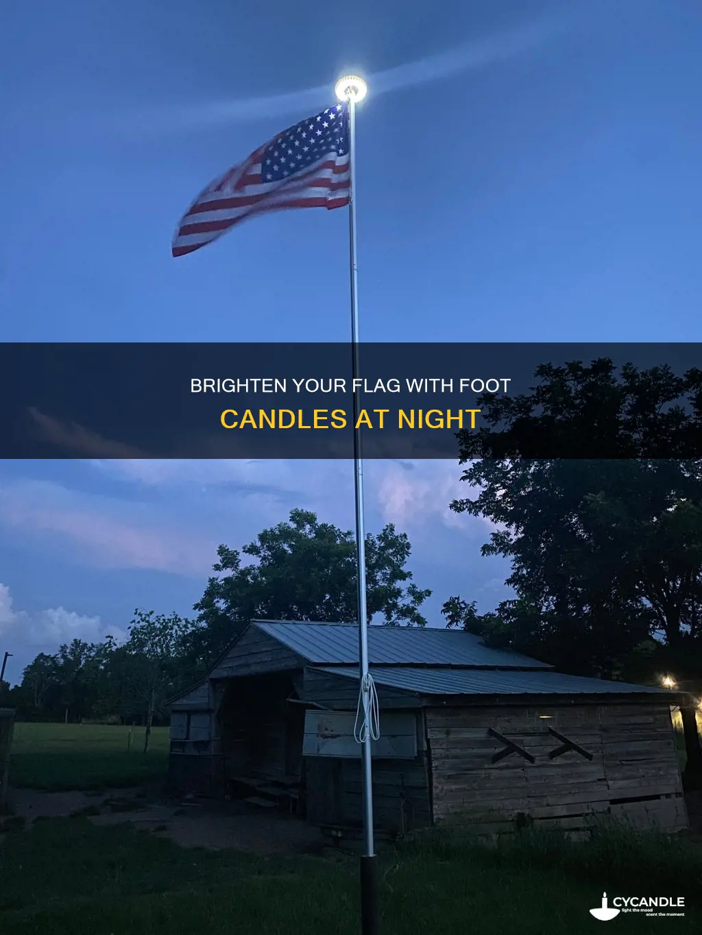how many foot candles should a flag have at night