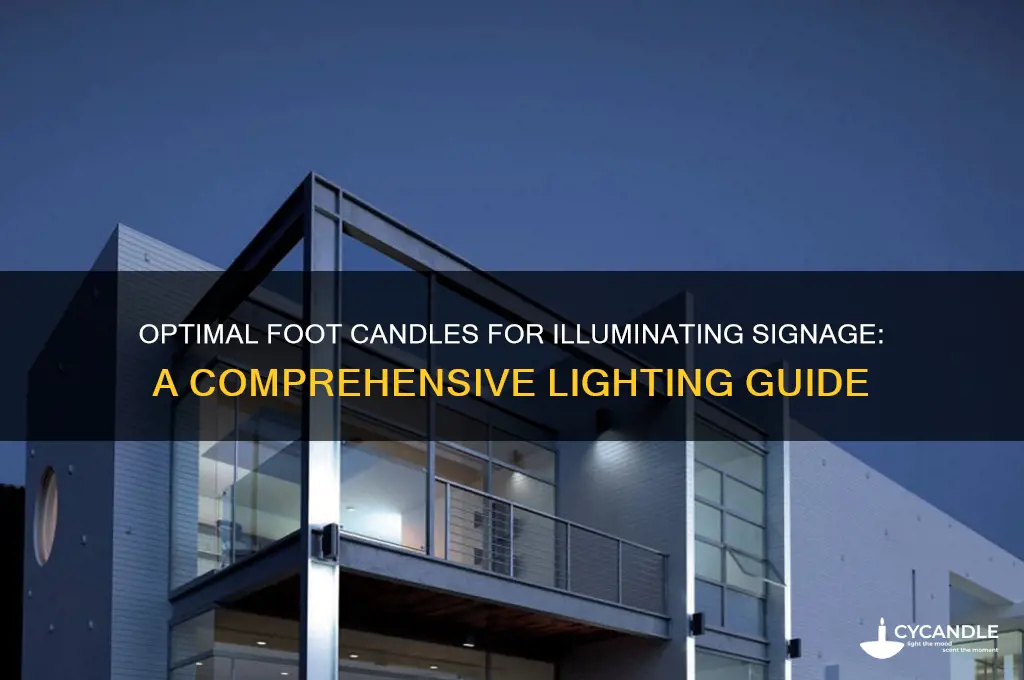 how many foot candles to light signage