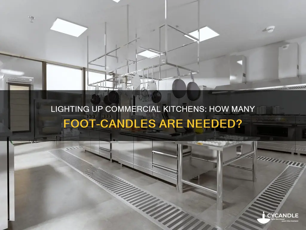 how many ft candles for commercual kitchen