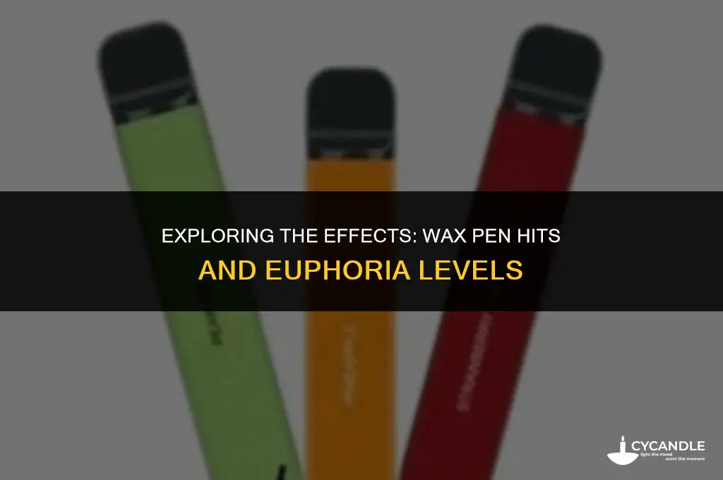 how many hits from a wax pen to get high