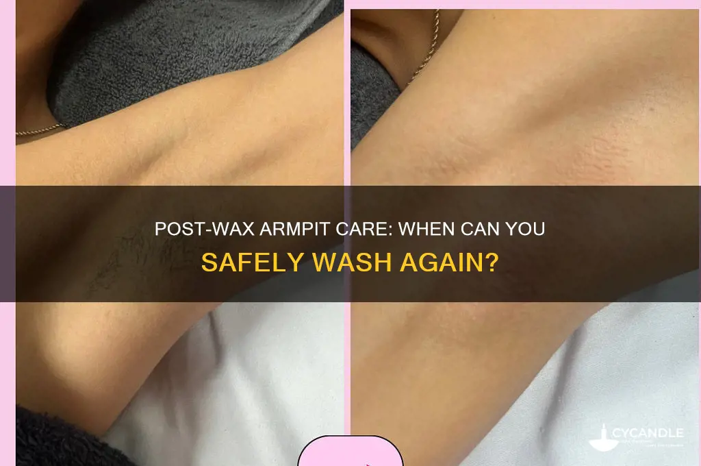 how many hours can i wash my armpit after waxing