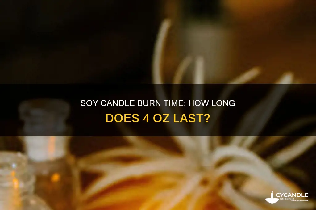 how many hours does 4 oz soy candle burn