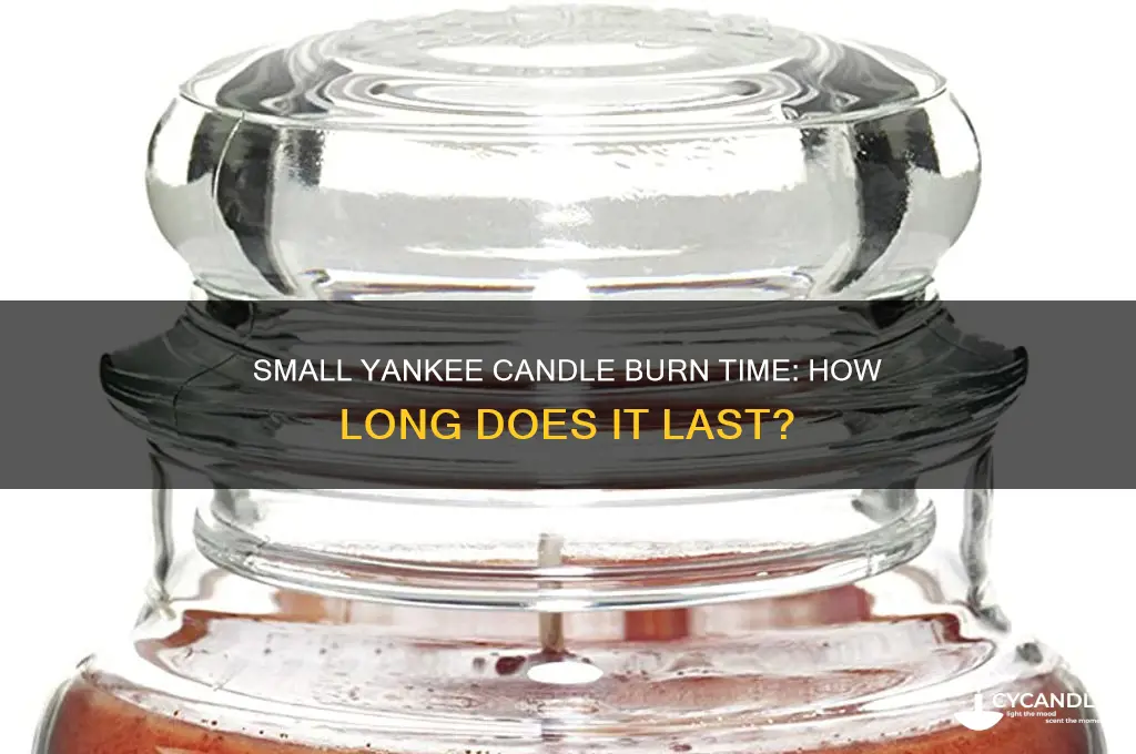 how many hours does a small yankee candle burn