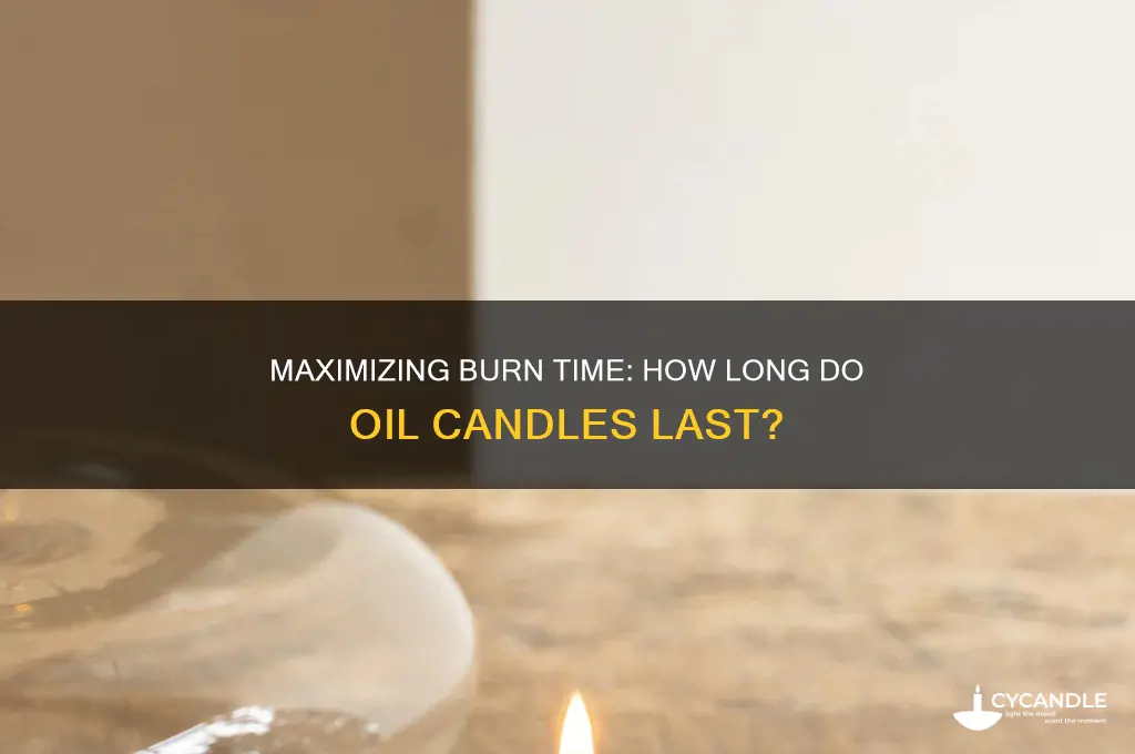 how many hours of burn time out of oil candles