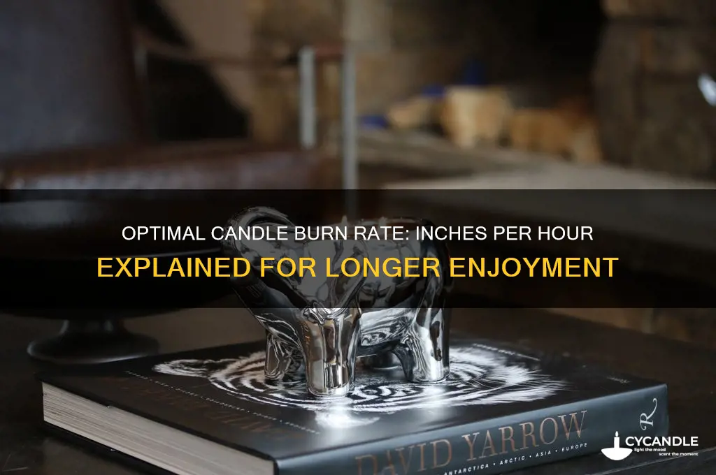 how many inches per hour should a candle burn
