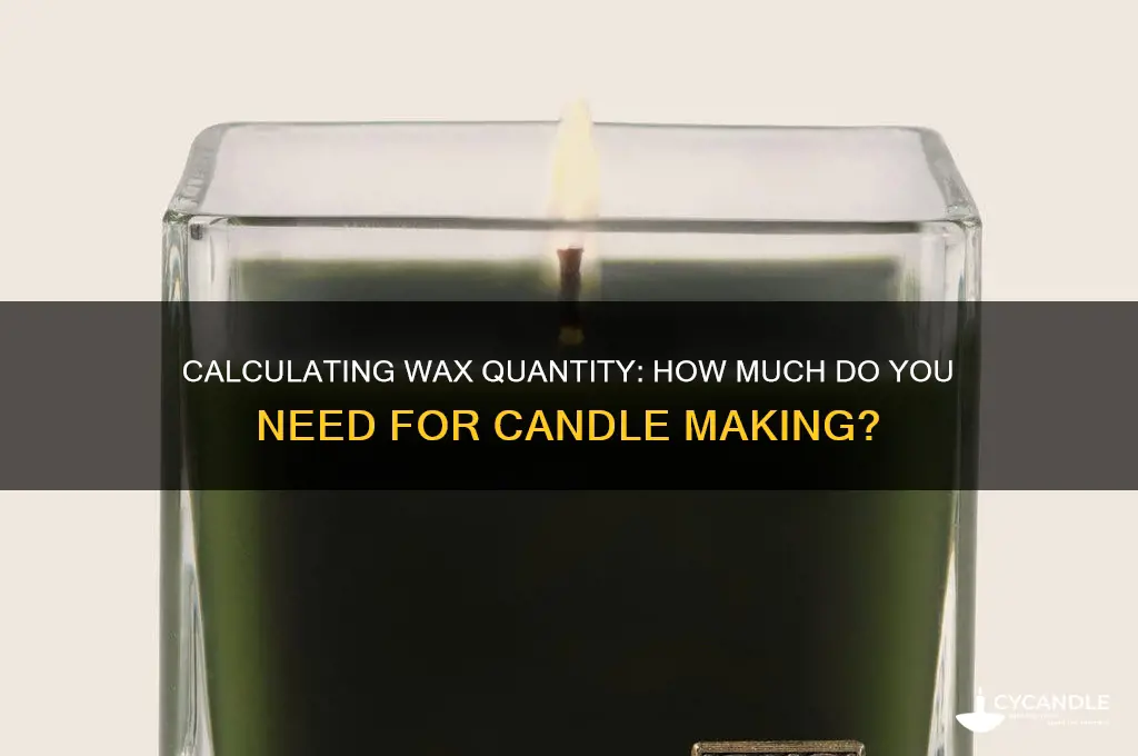 how many lb of wax a need for a candle