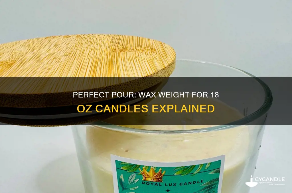 how many lbs of wax for an 18 oz candle