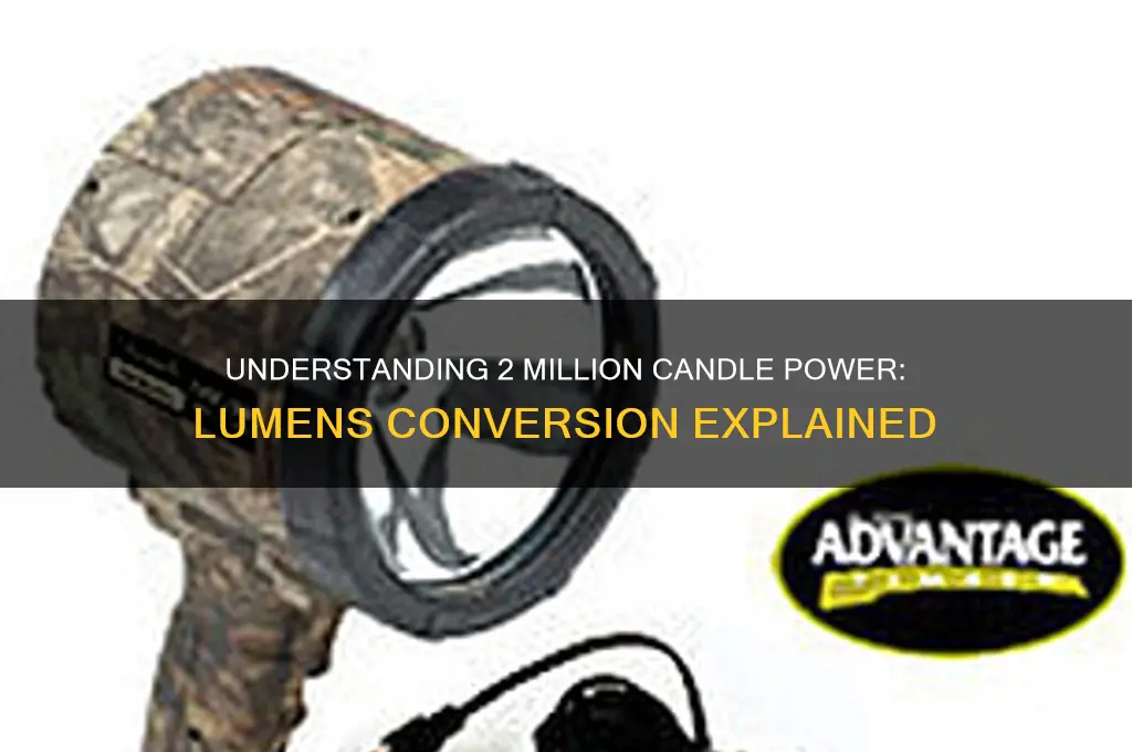 how many lumens are in 2 million candle light power