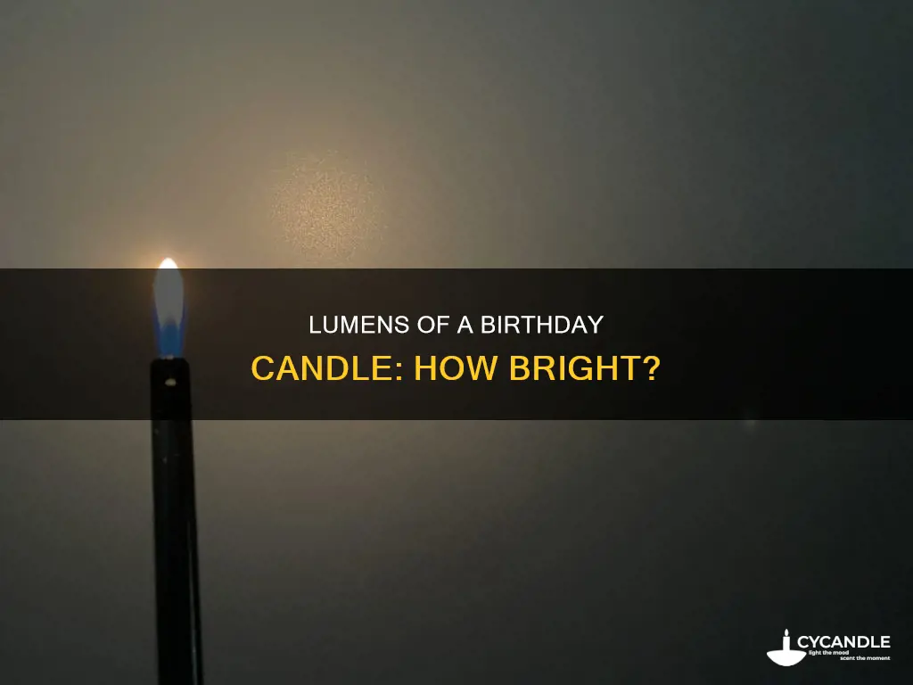 how many lumens is a birthday candle
