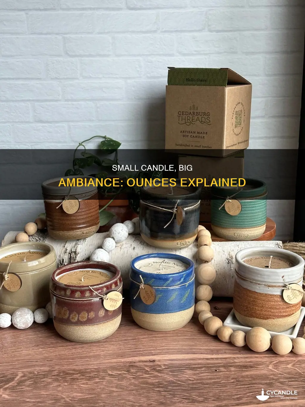 how many ounces are in a small candle