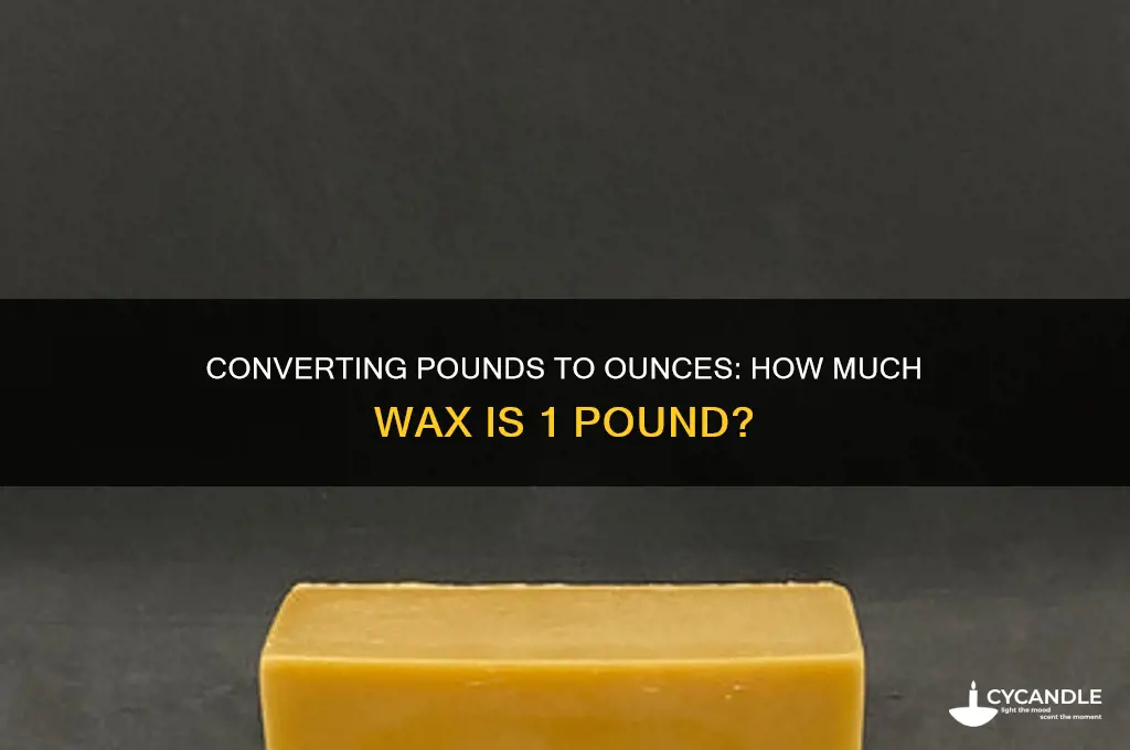 how many ounces does 1 pound of wax make