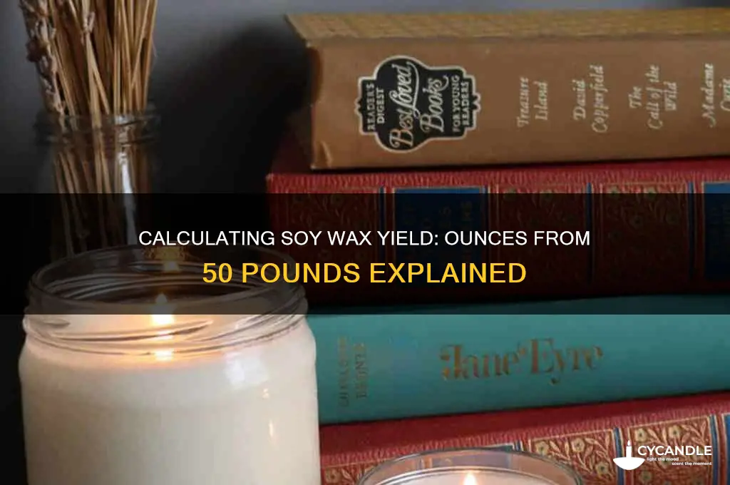 how many ounces does 50 pounds of soy wax make