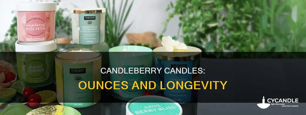 how many ounces in a candleberry candle