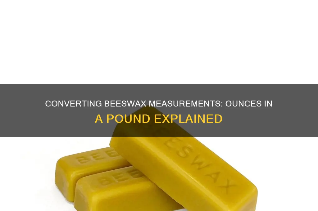 how many ounces in a pound of beeswax