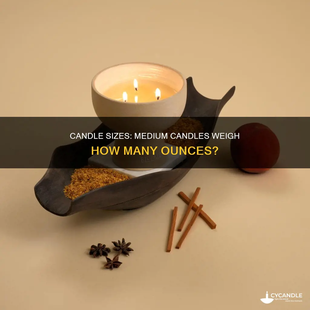 how many ounces is a medium candle