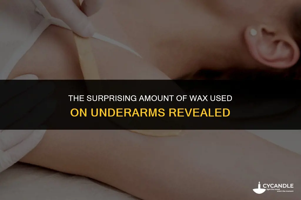 how many ounces of wax is used on underarms