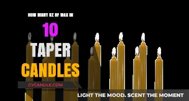 Calculating Wax Content: How Much is in 10 Taper Candles?