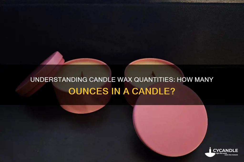 how many oz of wax in a candle