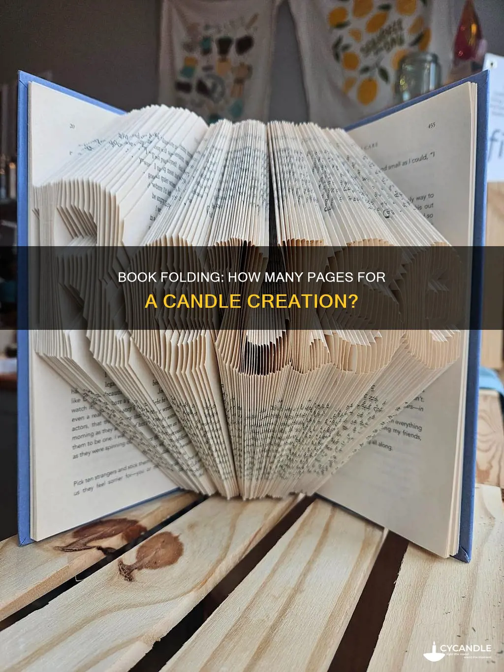 how many pages for book folding candle