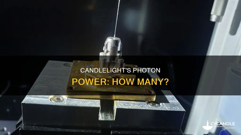 how many photons does a candle emit