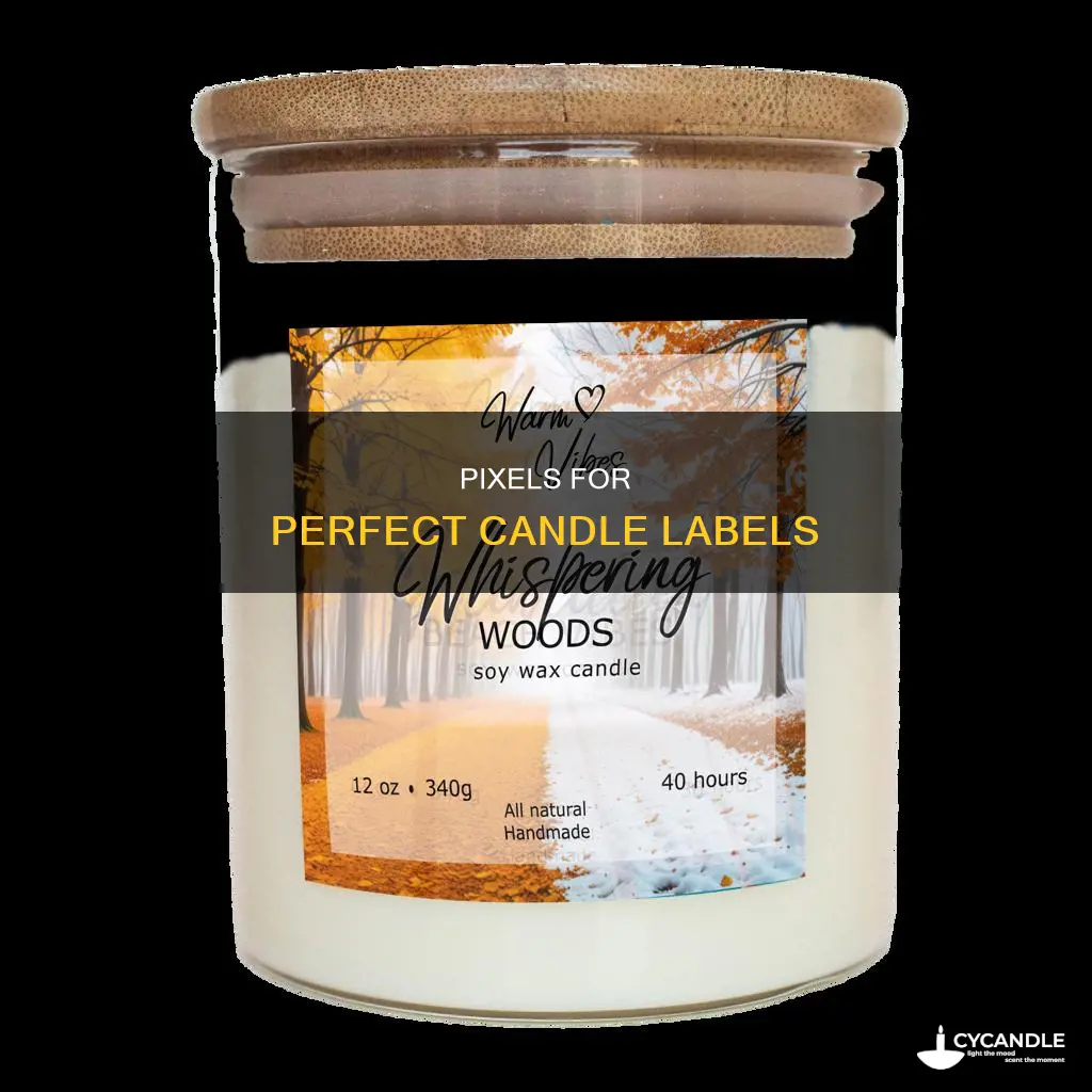 how many pixels is a candle label 4 x 3