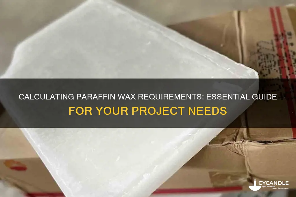 how many pounds of paraffine vax needed