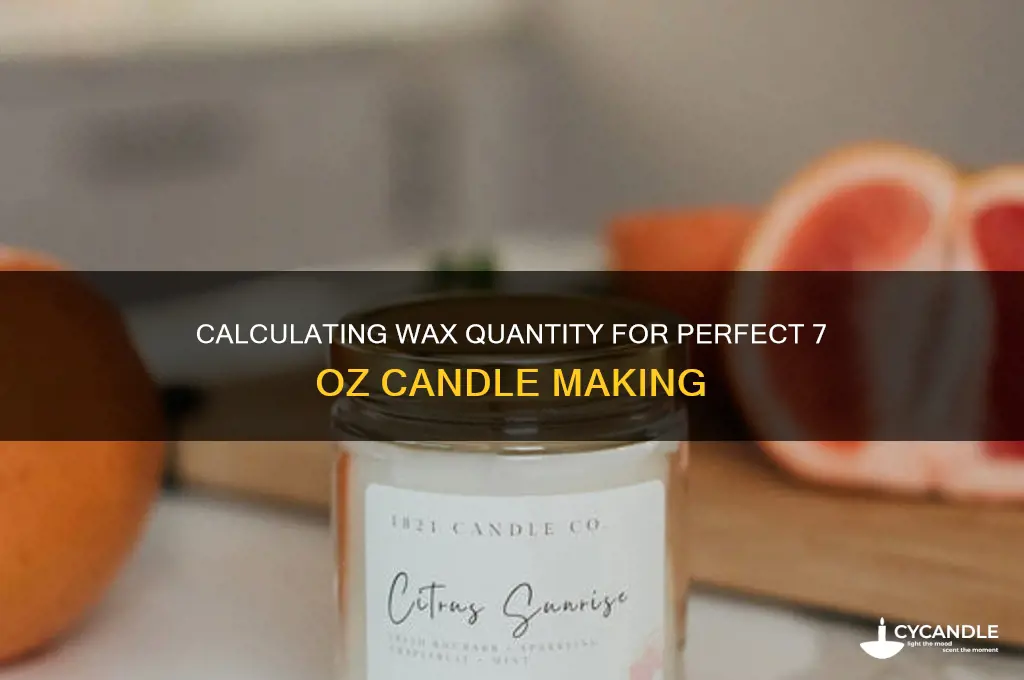 how many pounds of wax for a 7 oz candle