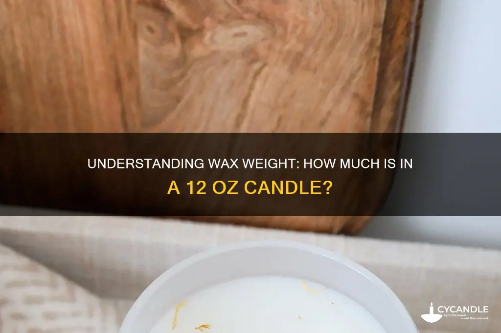how many pounds of wax in a 12 oz candle