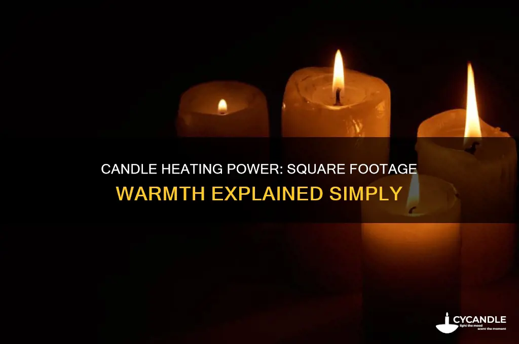 how many square feet can a candle heat