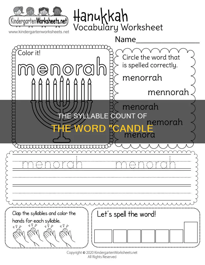 how many syllables do candle have