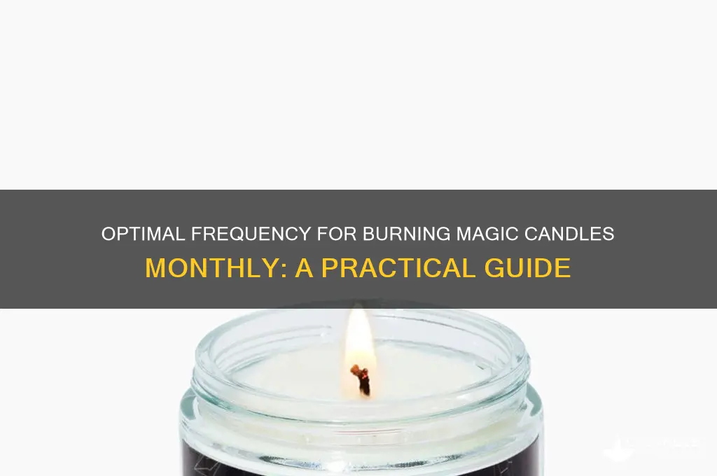 how many times a monthshould you burn a magic candle