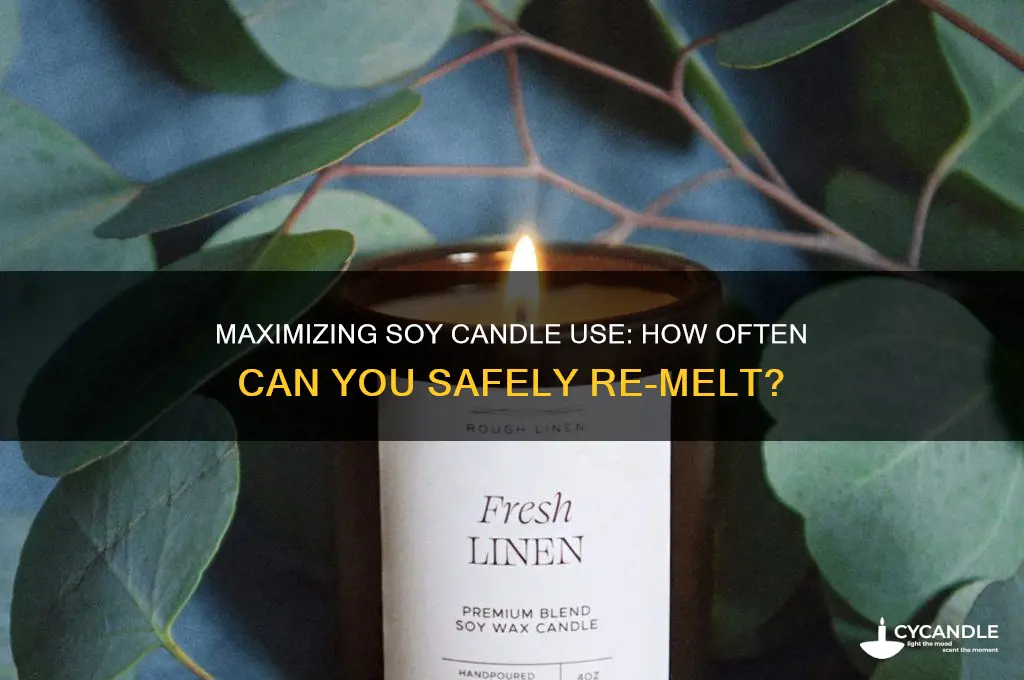 how many times can i melt down my soy candles